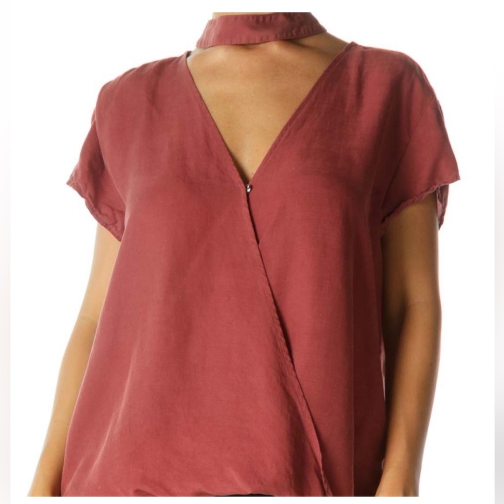 CLOTH & STONE Chocker Wrap Top - Picture 2 of 12